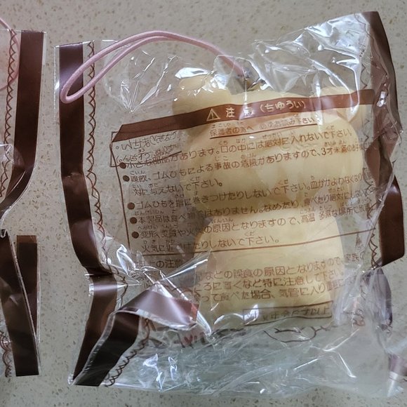 San-X Korilakkuma bear Hamburger squishy toy cell phone strap keychain - Picture 2 of 2